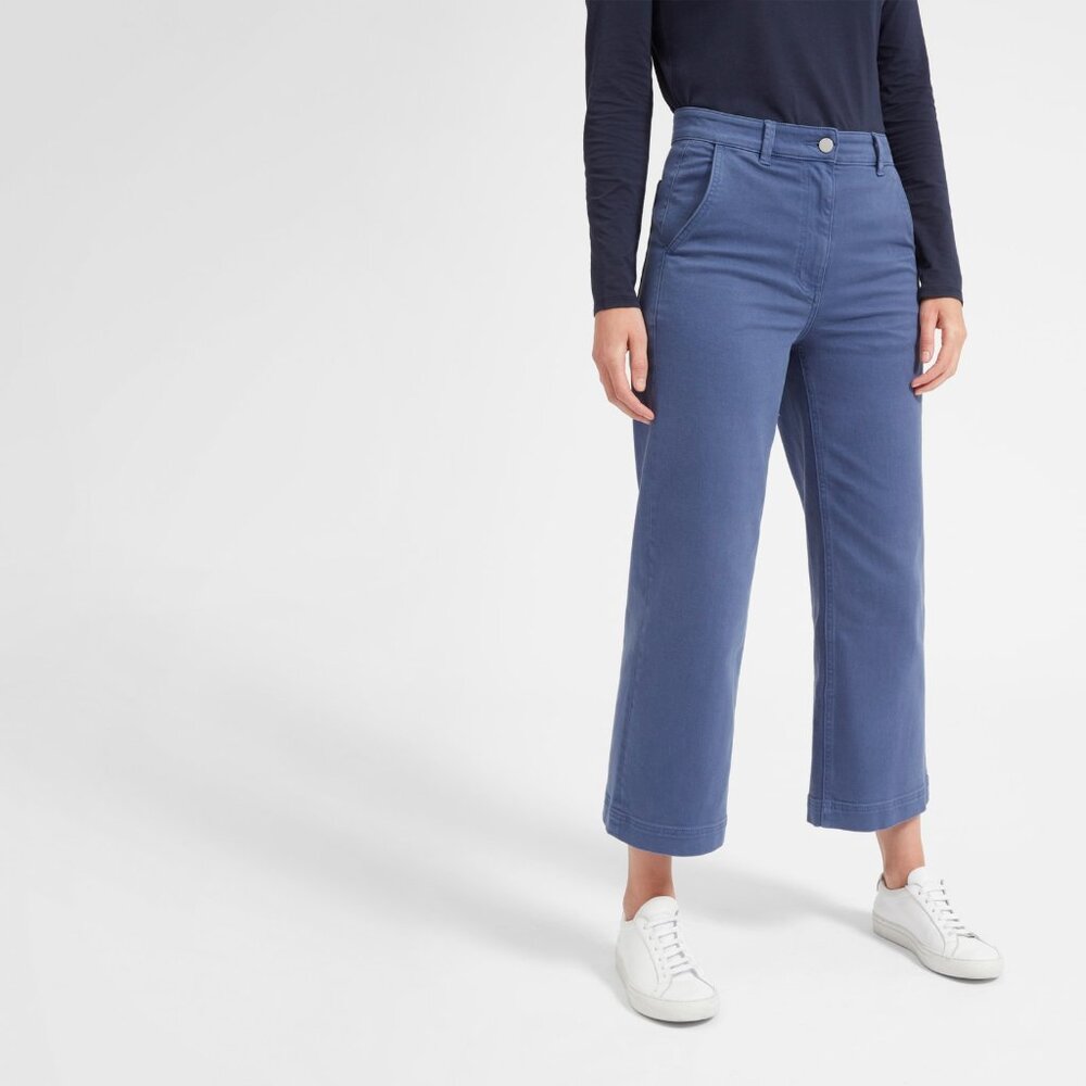 Everlane The Wide-Leg Crop Pant Blue Base - Size 2